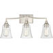 Caily 3 Light 24 inch Brushed Nickel Vanity Light Wall Light